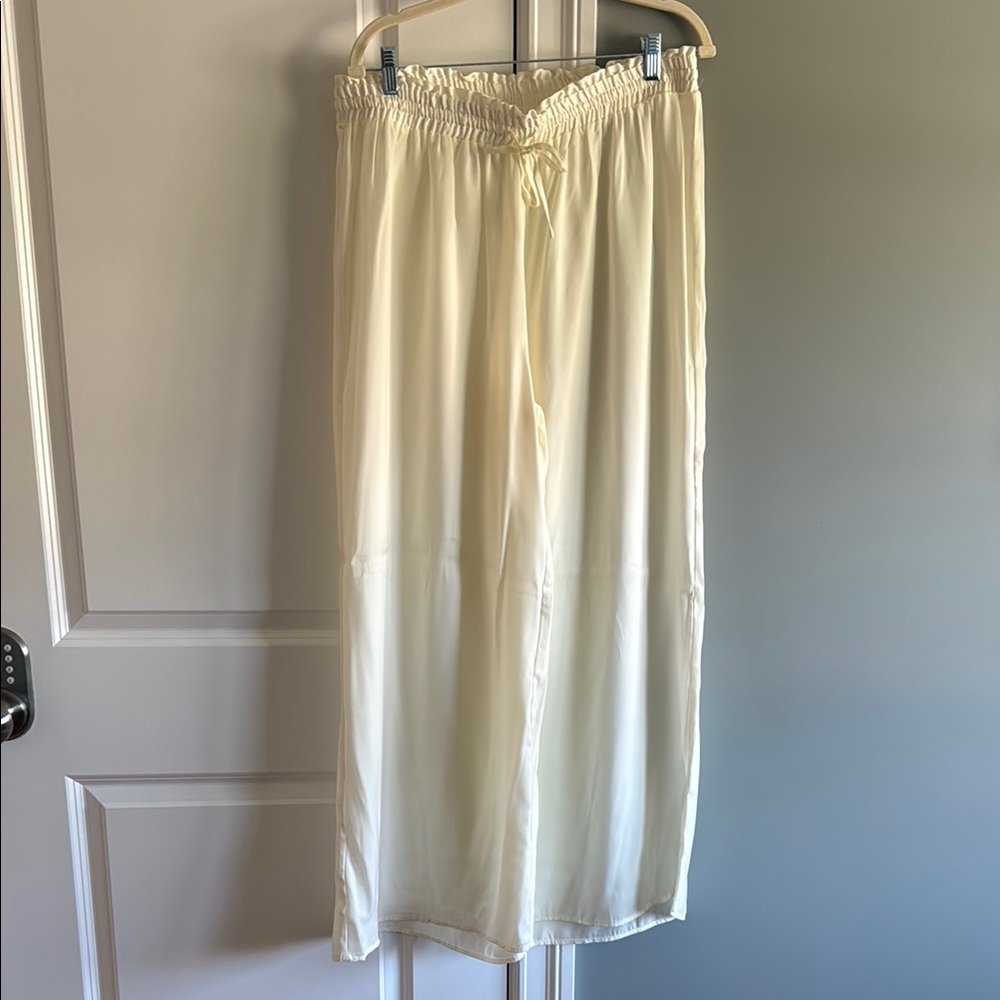 Light Cream Wide Leg coverup pants